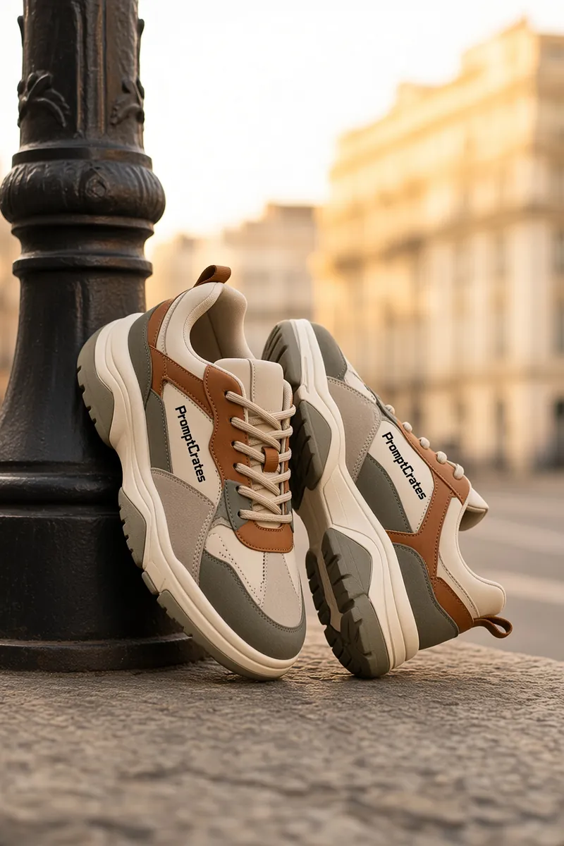 Earth Tone City Post Sneaker Pair