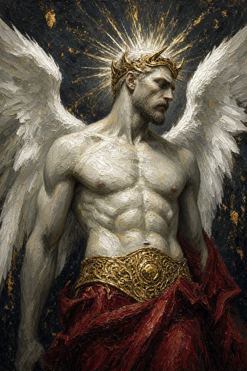 Gold Horn And Bursting Halo