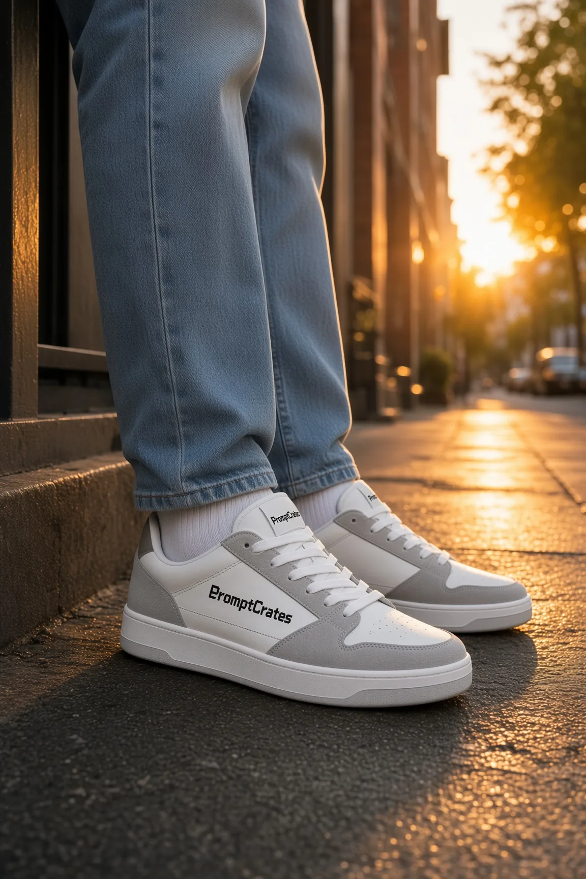 Golden Hour Grey Low Tops
