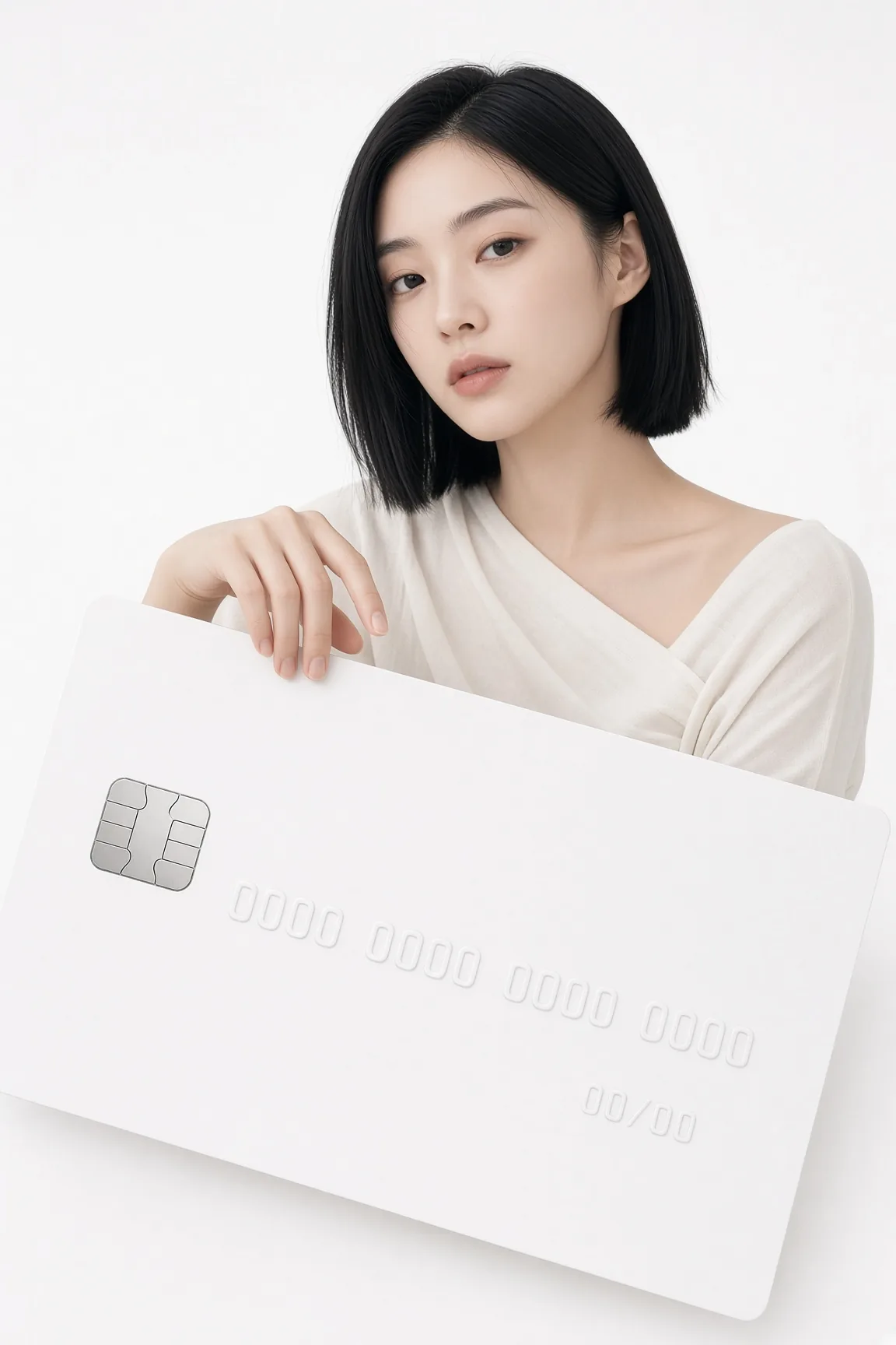 High-Key Giant White Card