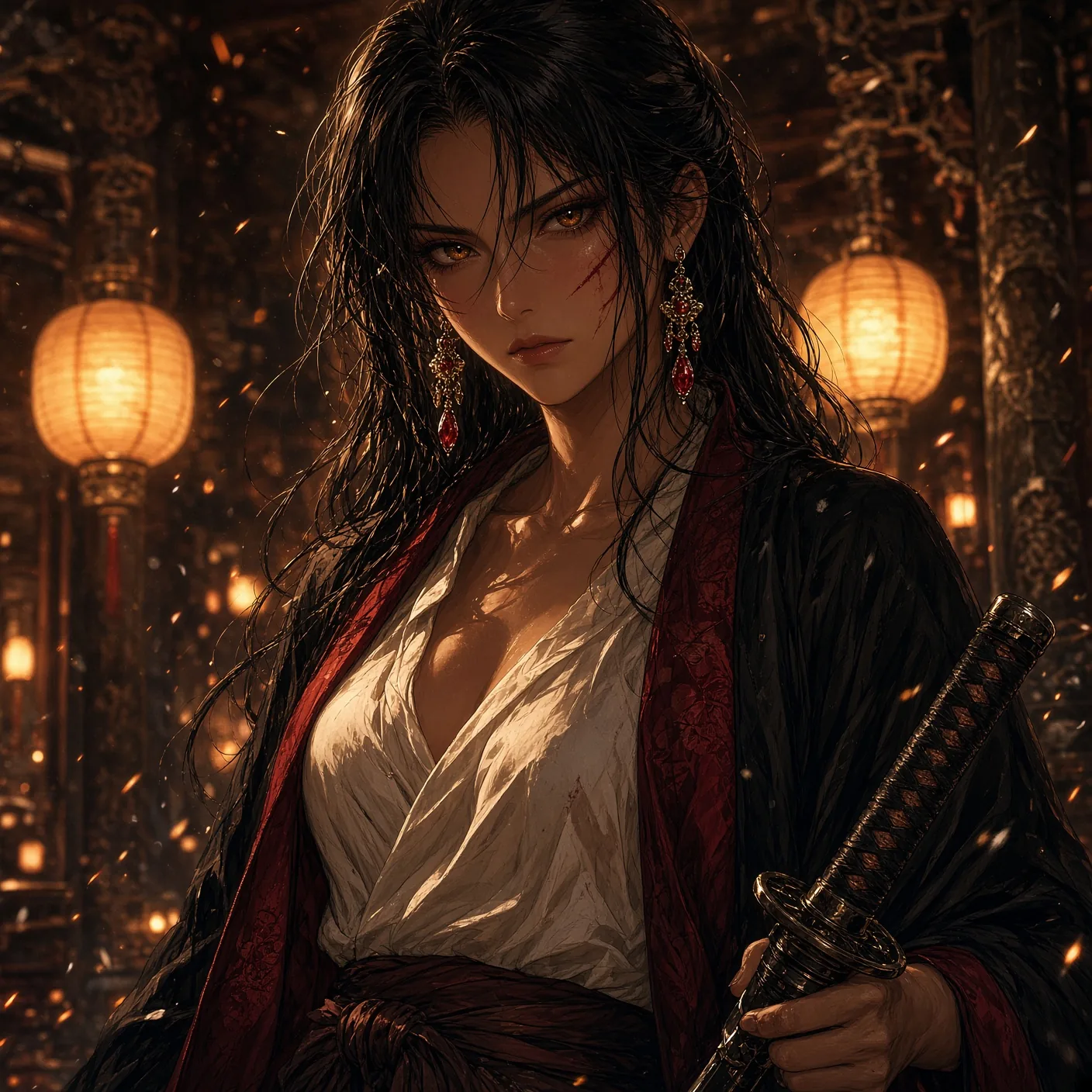Lantern Light Frames The Drawn Blade