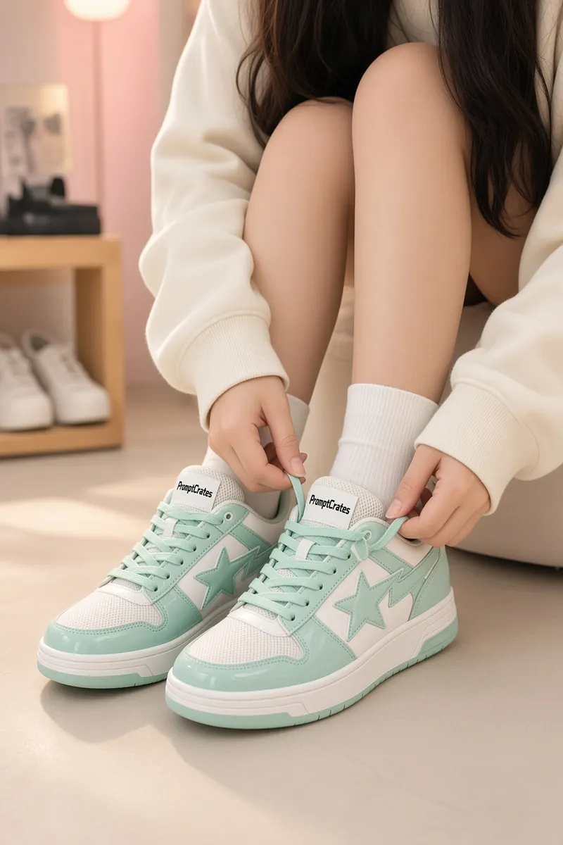 Mint Star Court Lace Up Moment