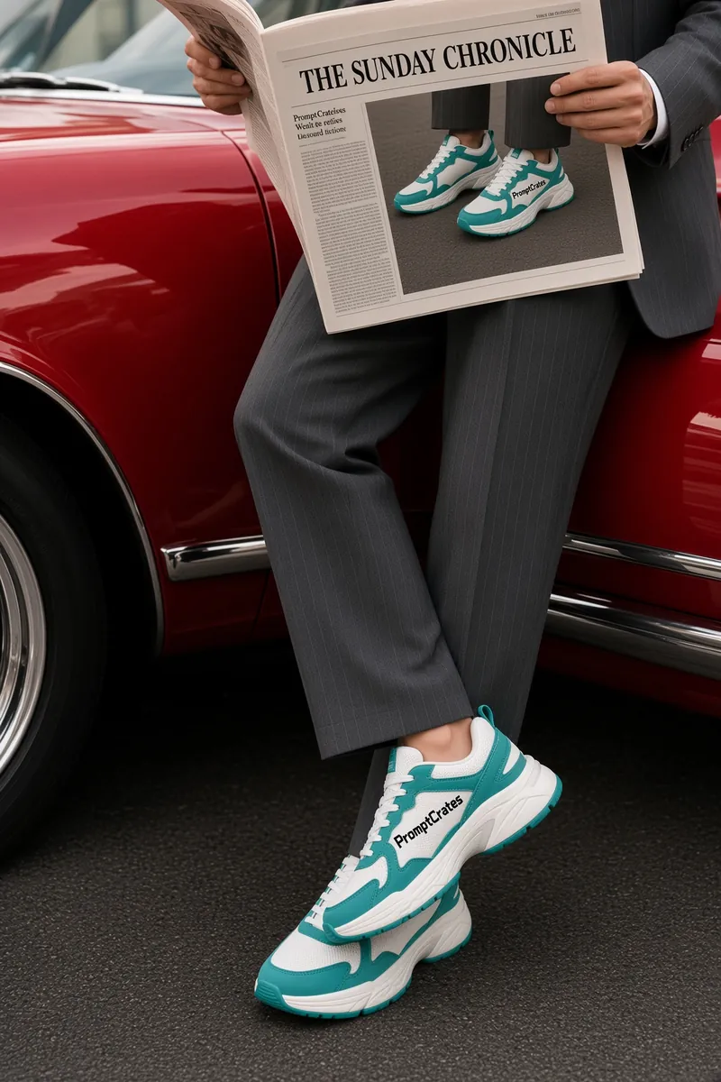 Newspaper Stroll Teal Runner Street
