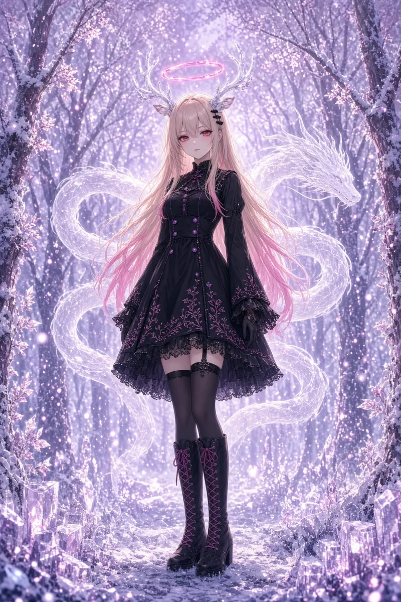 Pink Halo Guides The Ice Dragon