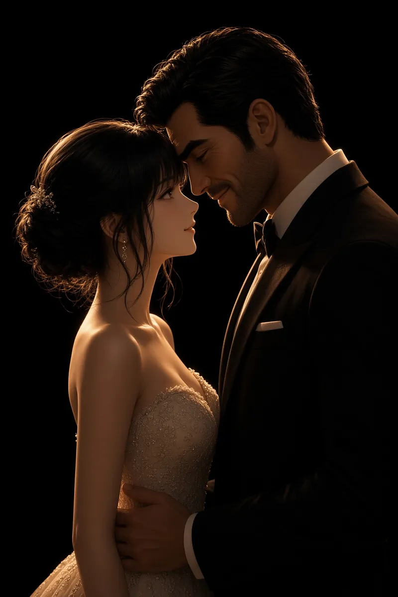 Rim Lit Forehead Touch Portrait