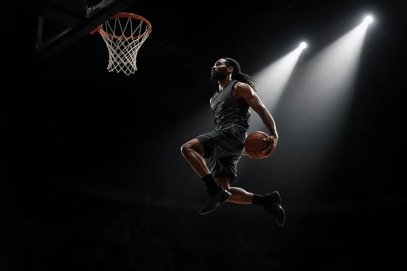 Spotlight Leap Toward The Rim