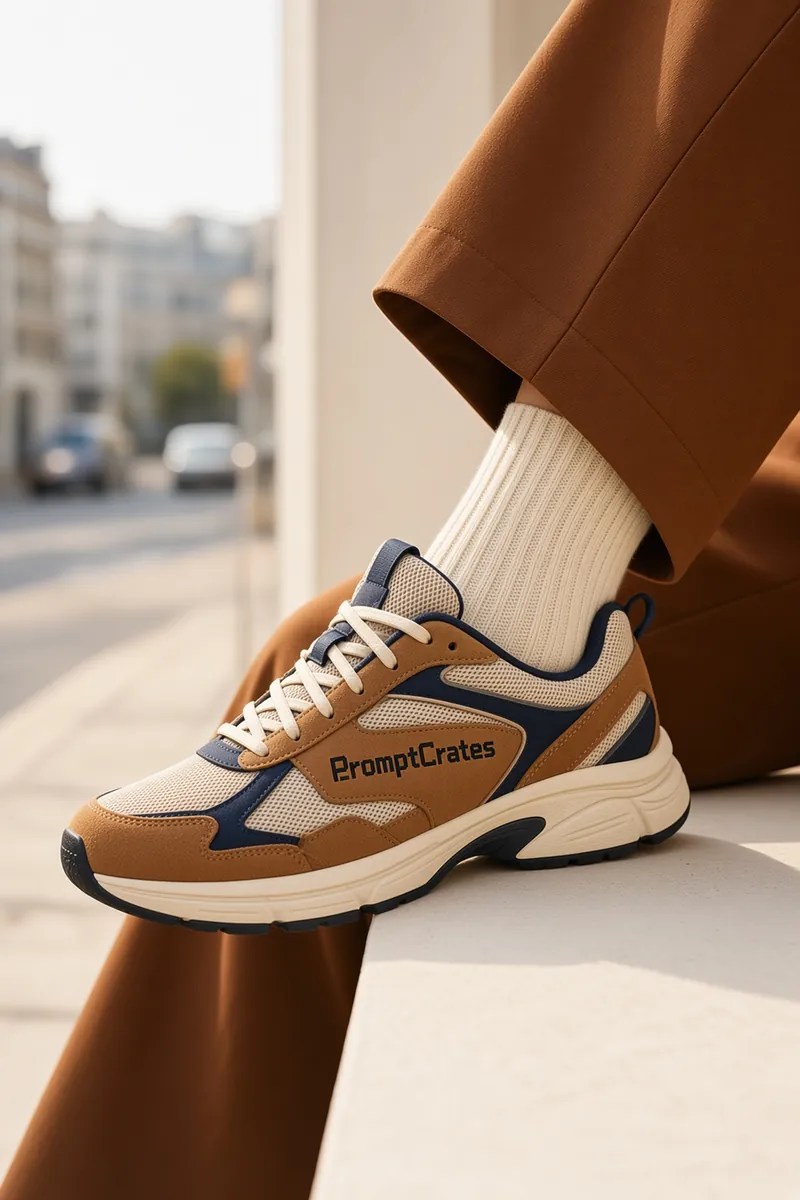 Tan Runner On Crossed Cognac Trousers
