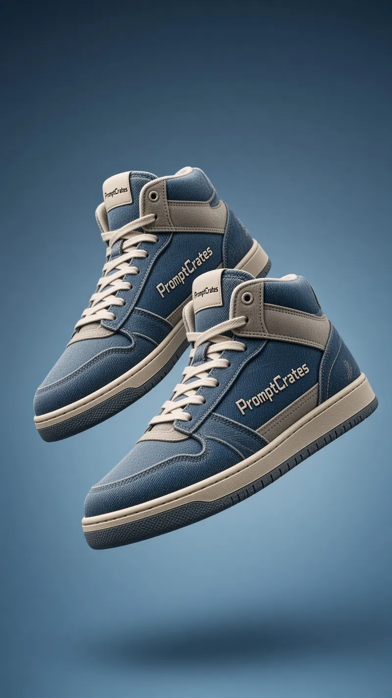 Washed Denim Court Highs Floating Blue