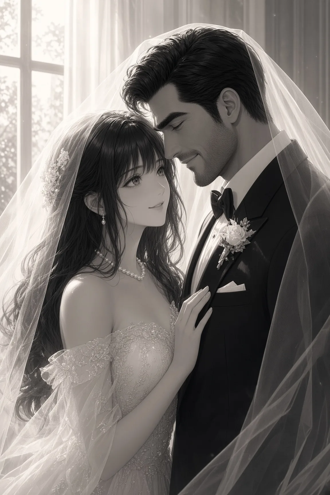 Window Light Shared Beneath Veil