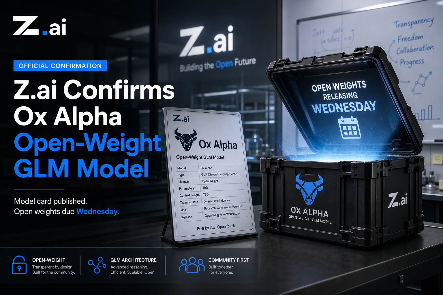 Z.ai Confirms It Built Ox Alpha; Open Weights Due Wednesday
