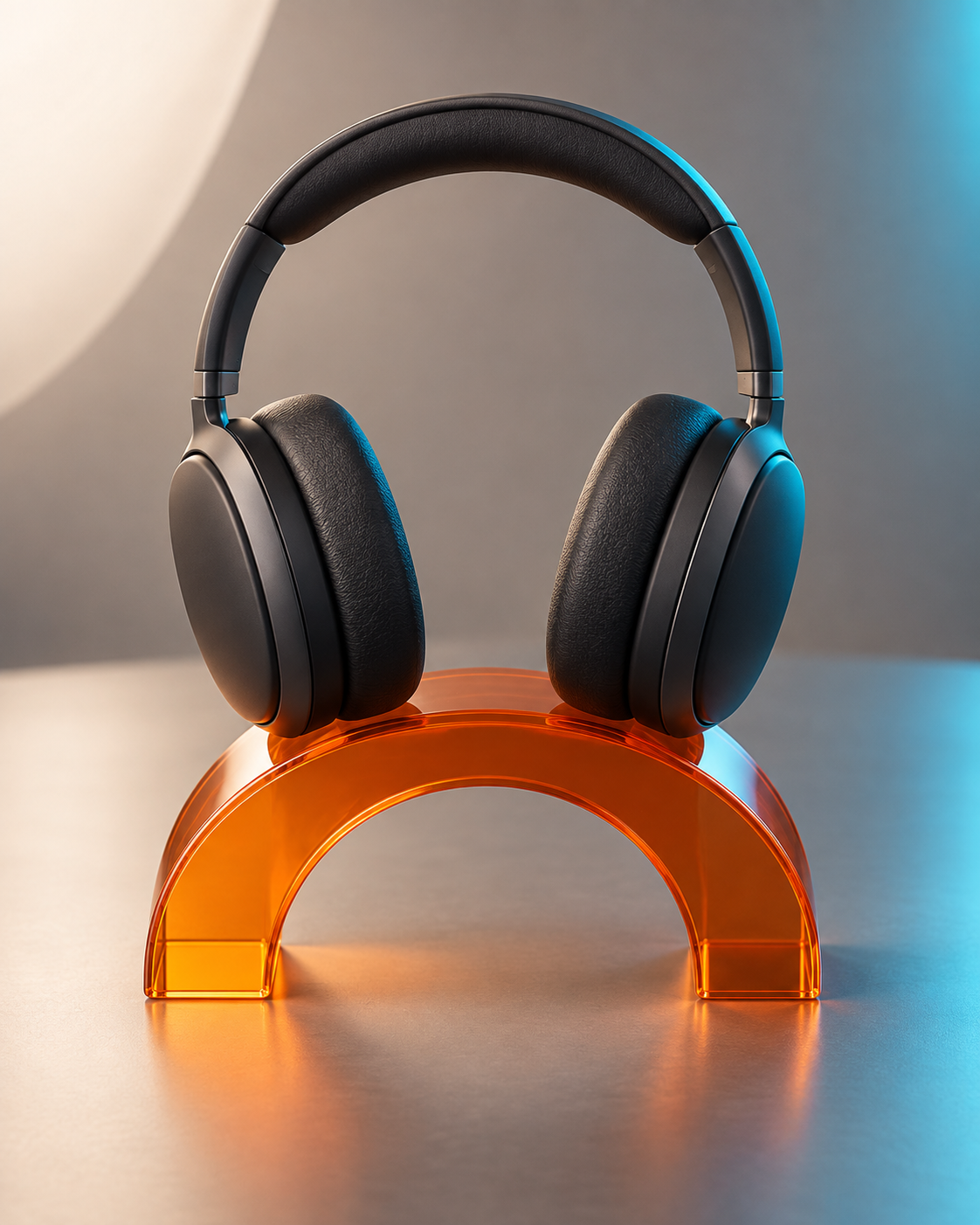 Tangerine Acrylic Headphones Photoshoot