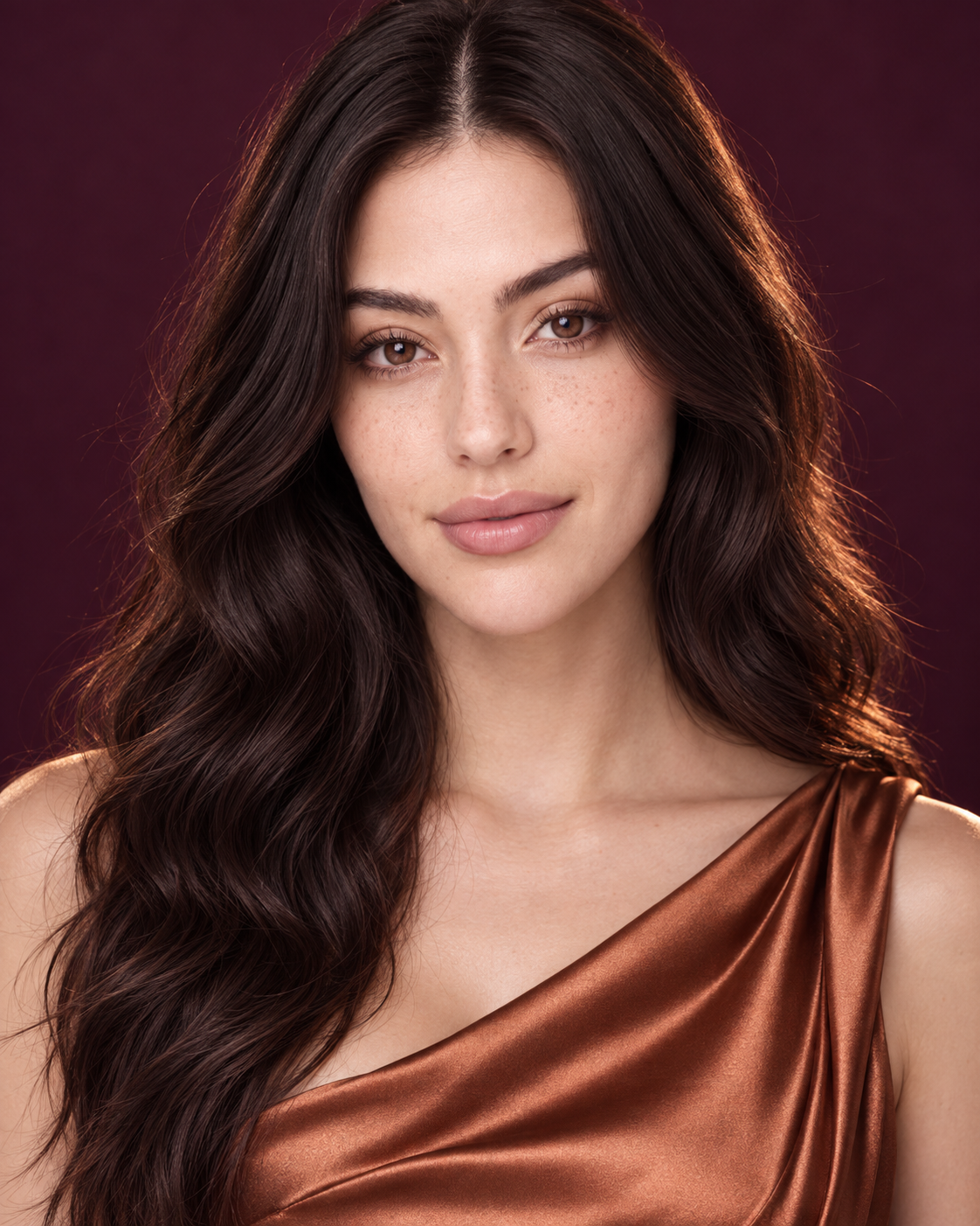 Plum Copper Beauty Portrait