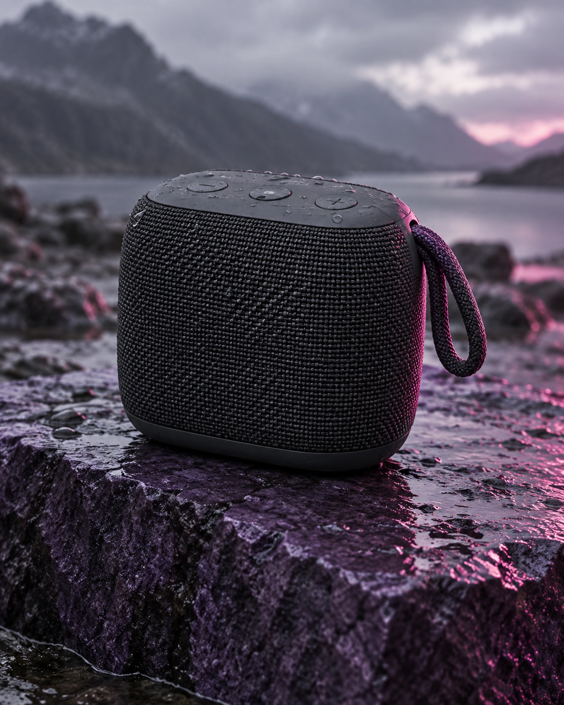 Violet Stone Portable Speaker Photoshoot