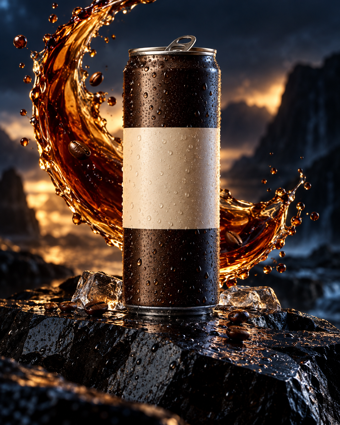 Amber Cold Brew Can Poster