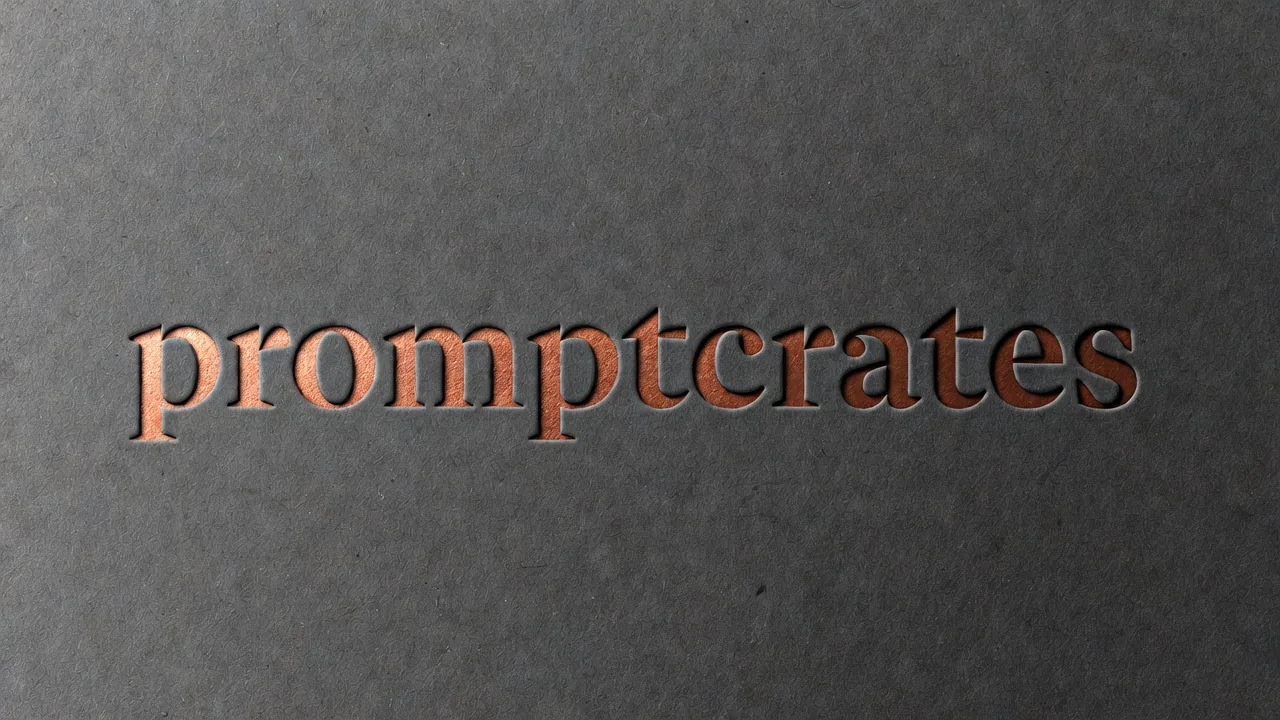 Logo Charcoal Copper Deboss 3D Type Studio
