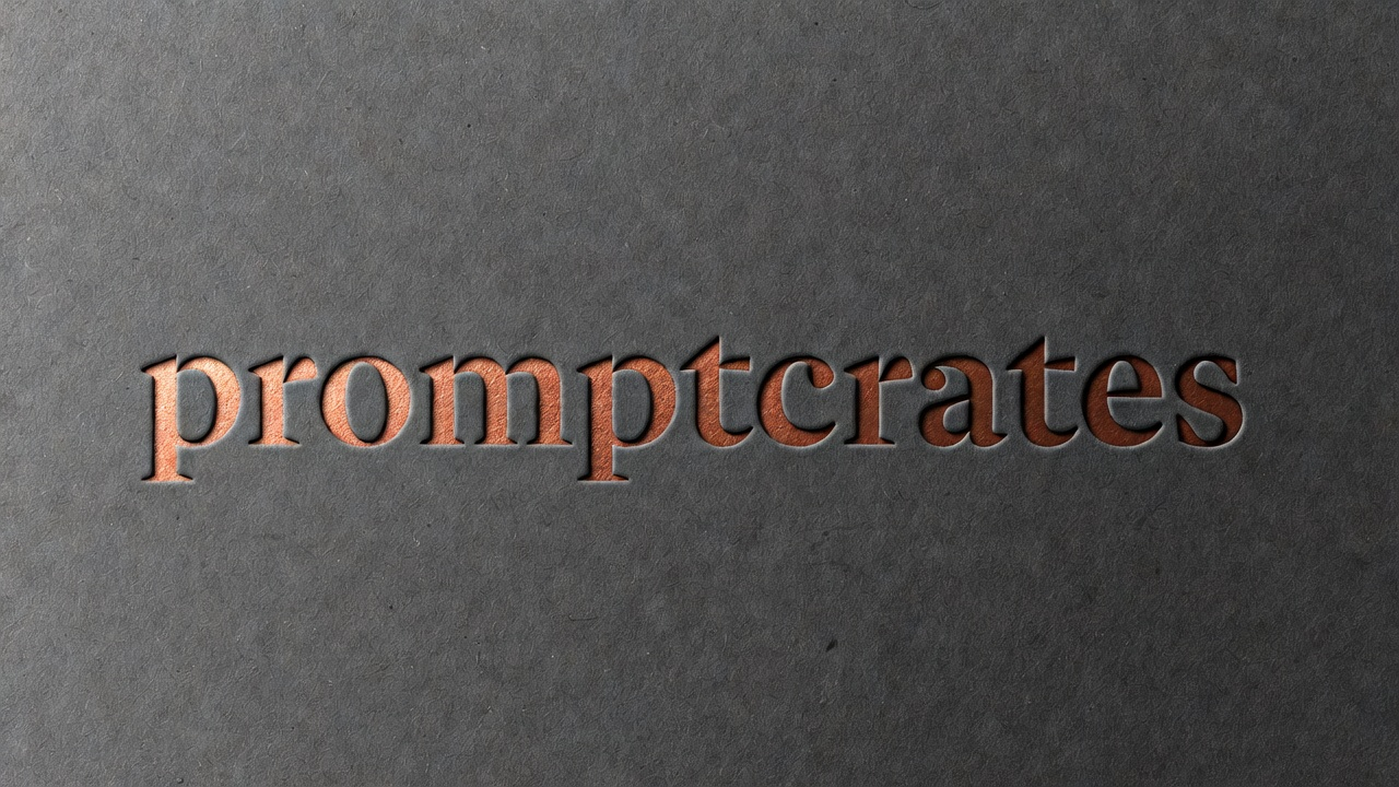Logo Charcoal Copper Deboss 3D Type Studio