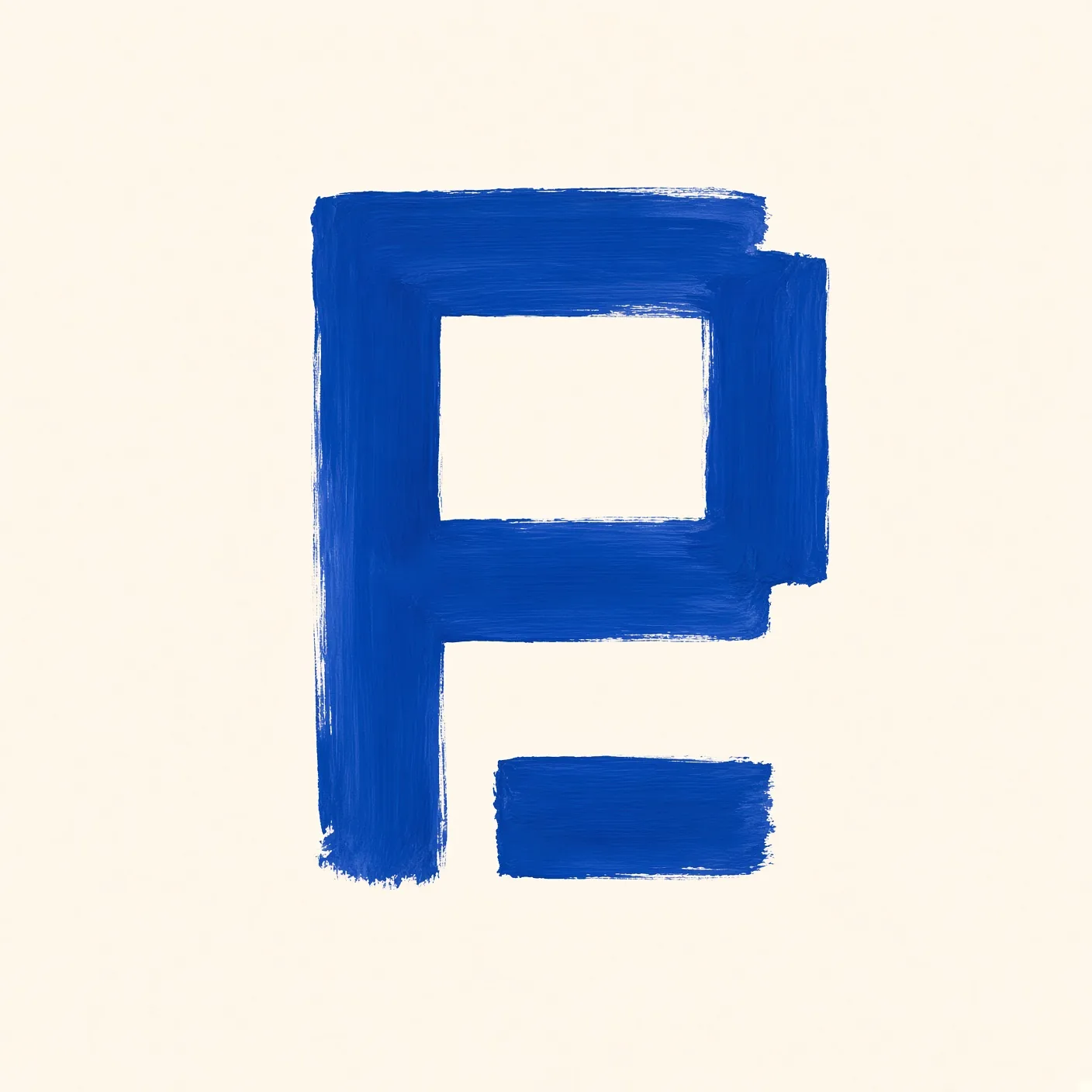 Cobalt Brush Stroke Studio Mark