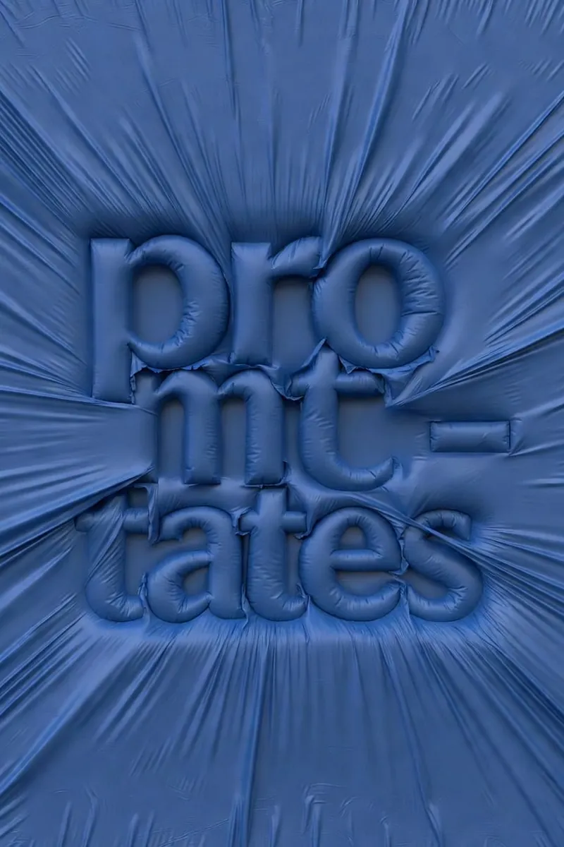 Logo Cobalt Membrane Inflated 3D Type Studio