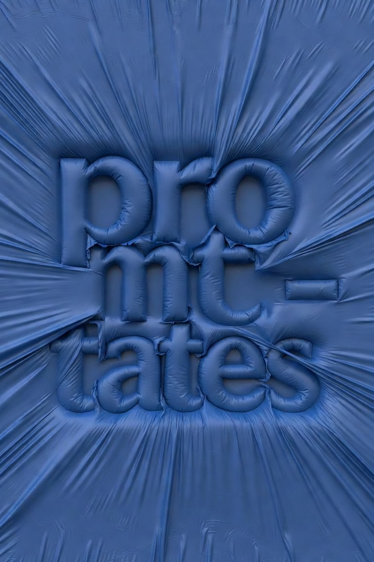 Logo Cobalt Membrane Inflated 3D Type Studio