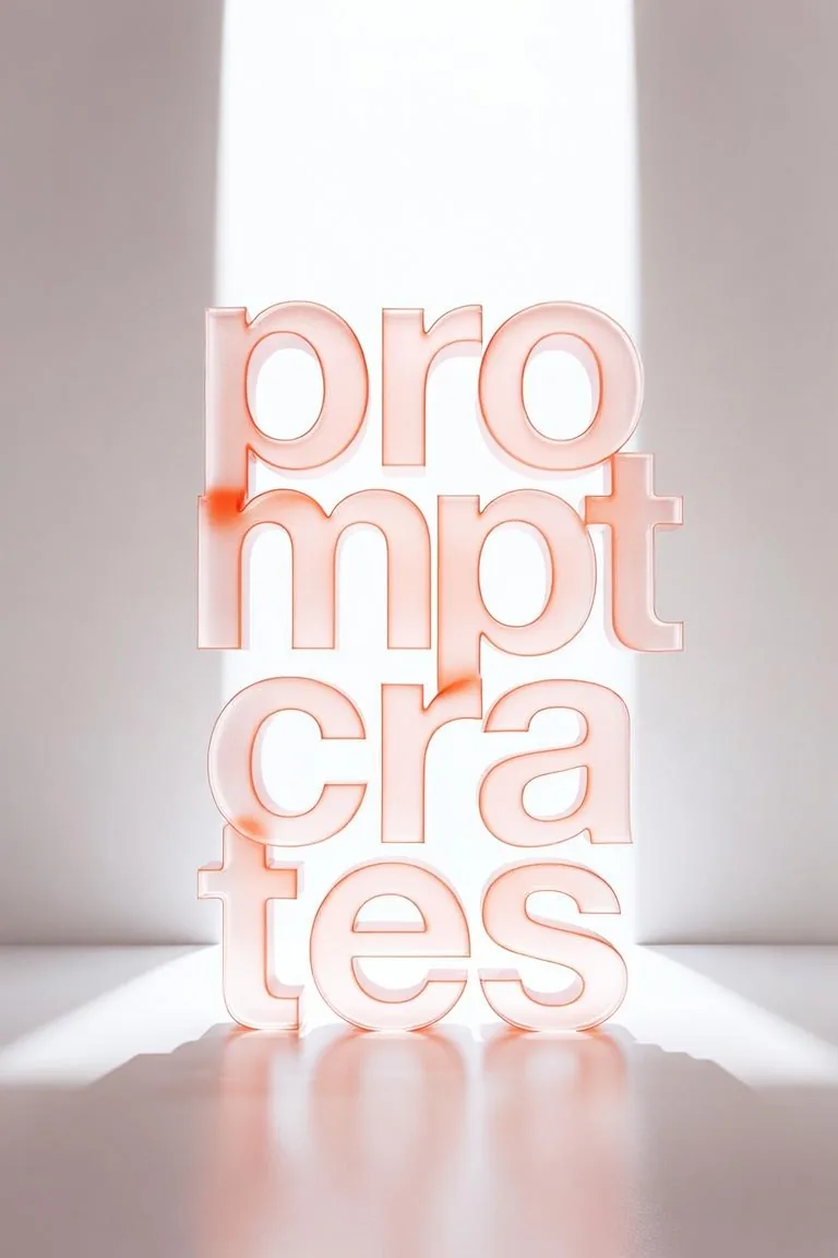 Logo Coral Bubble Glass 3D Type Studio