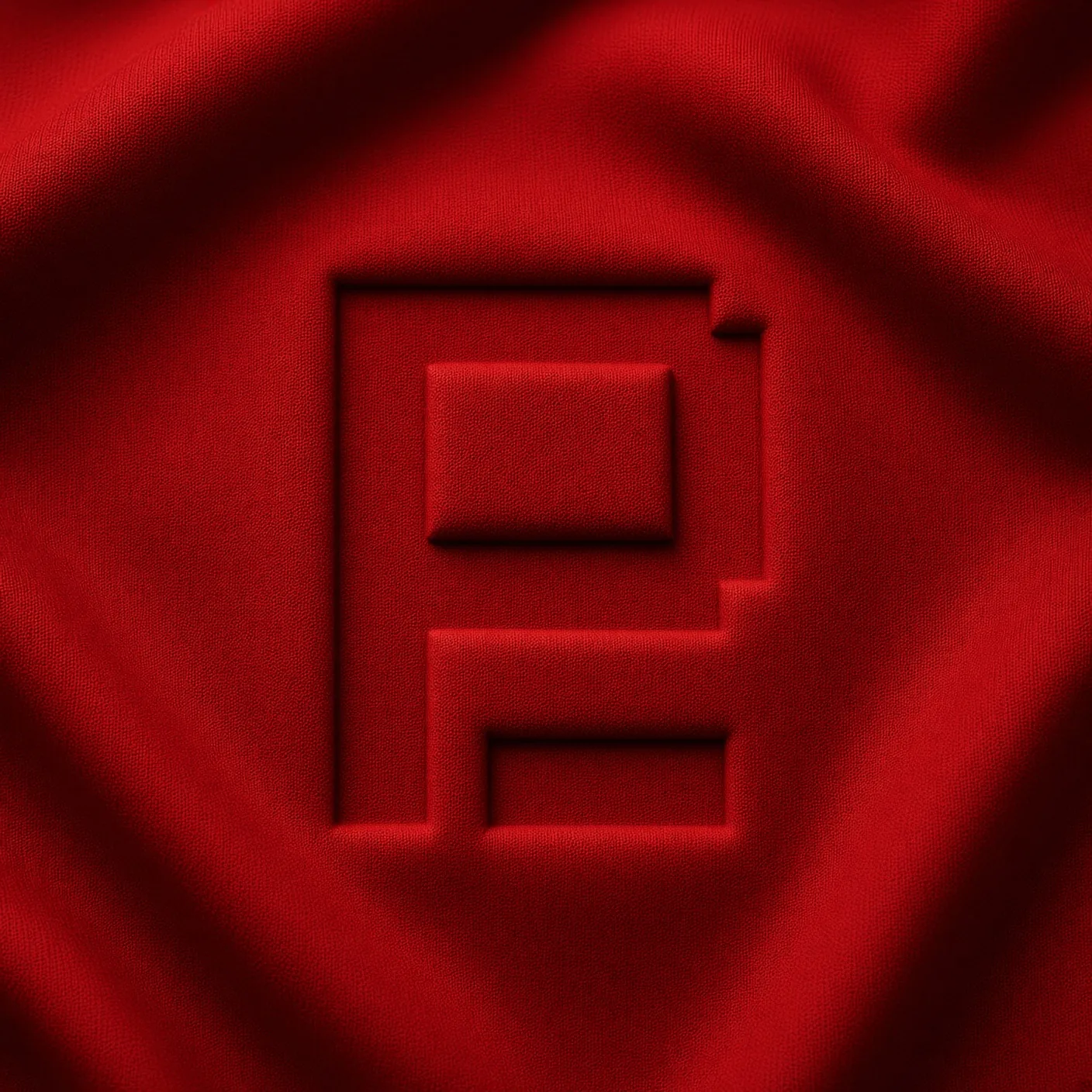 Debossed Scarlet Fabric Mark