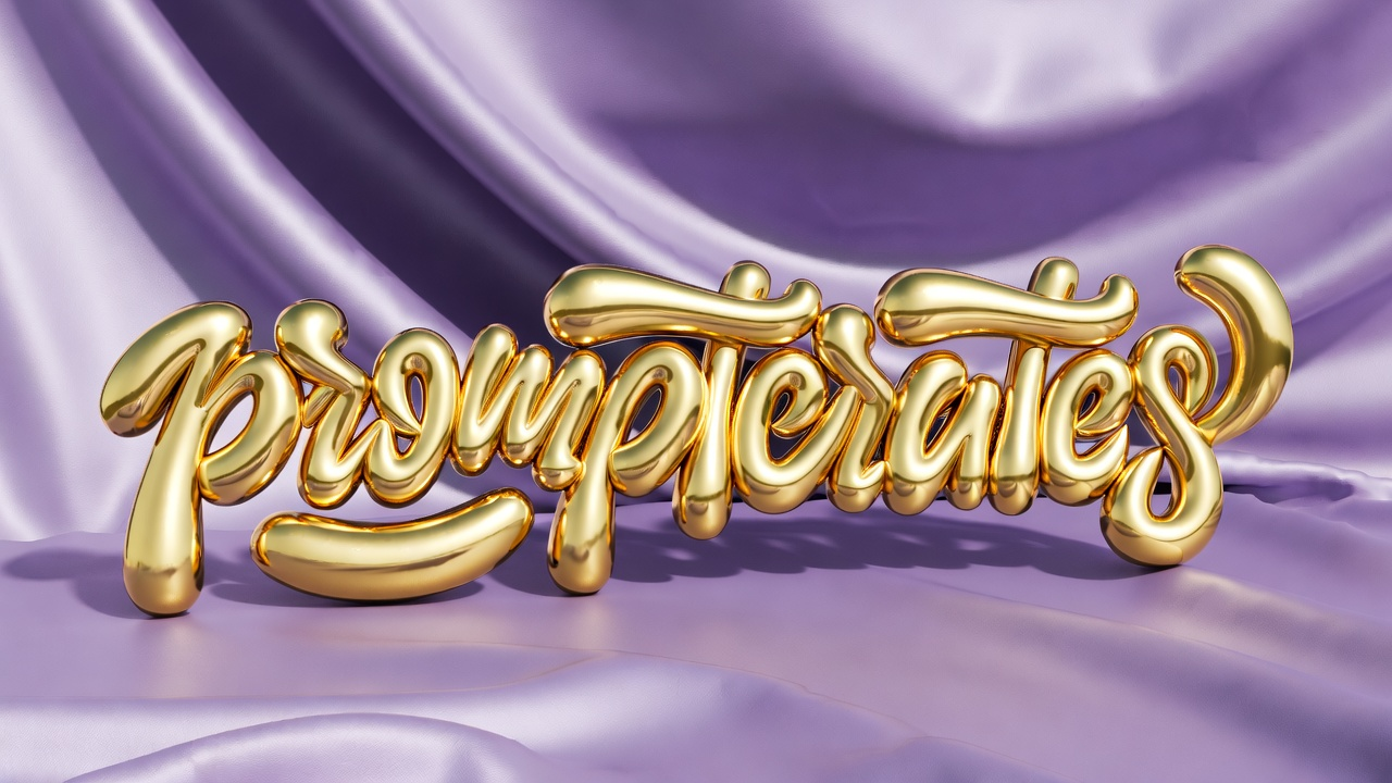 Logo Gold Chrome Script Silk Studio