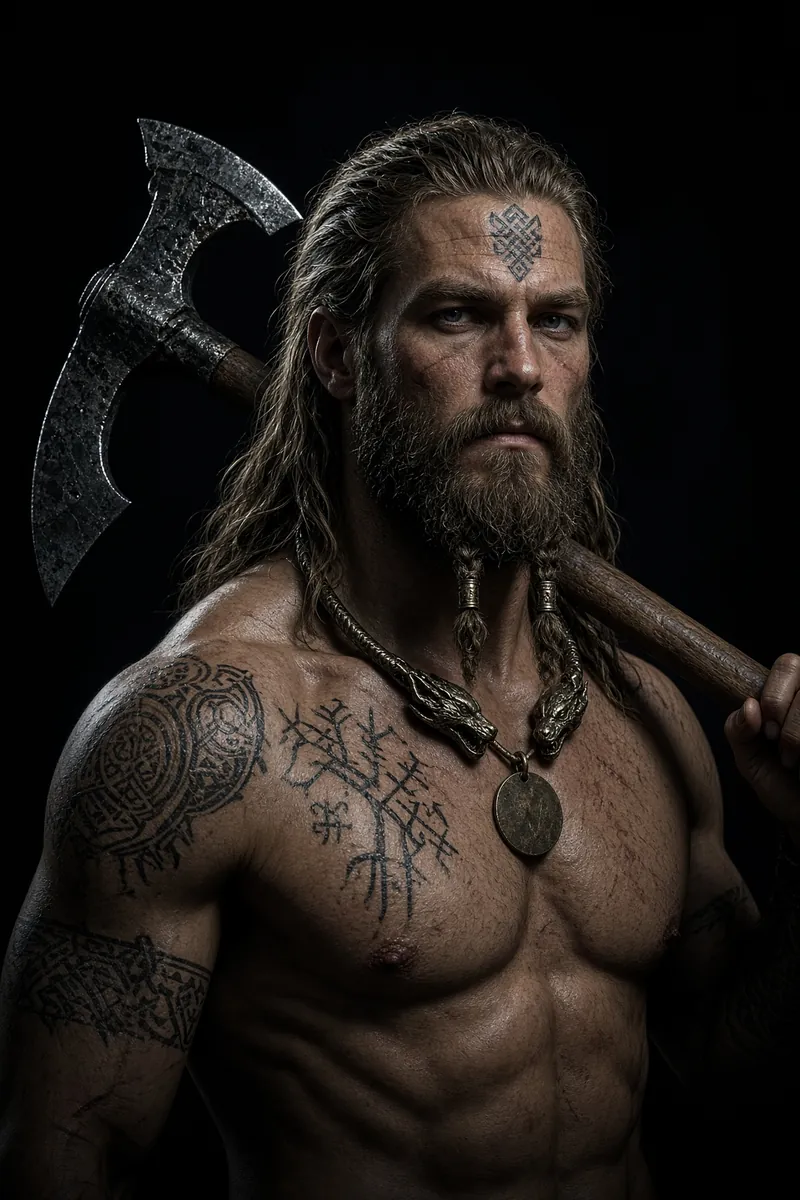 Iron Beard Guards The Dark Axe