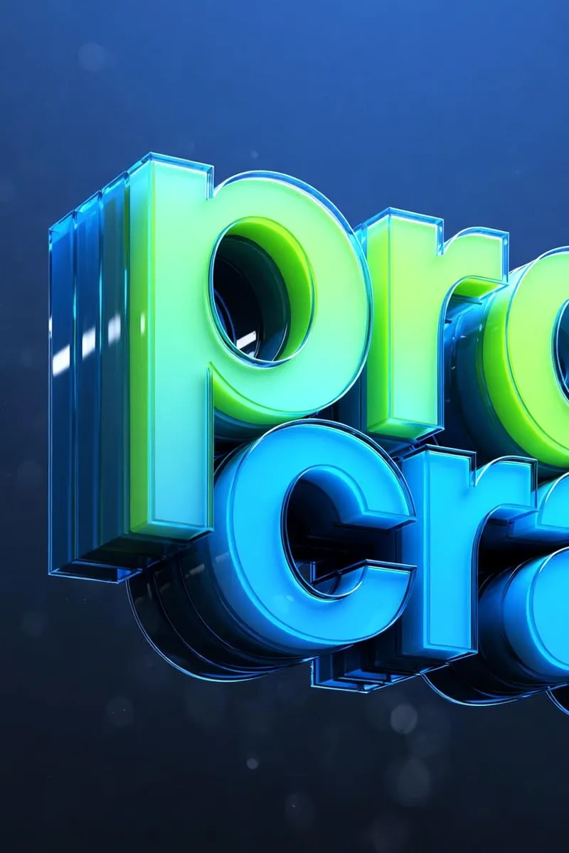 Logo Cyan Lime Gloss Extrude Monument
