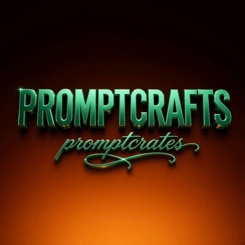 Logo Emerald Chrome Dual Type Amber Gradient