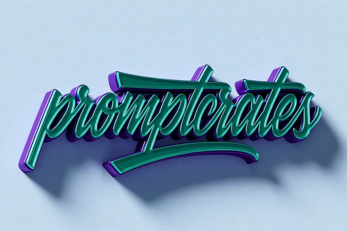 Logo Emerald Violet Dual Chrome Script