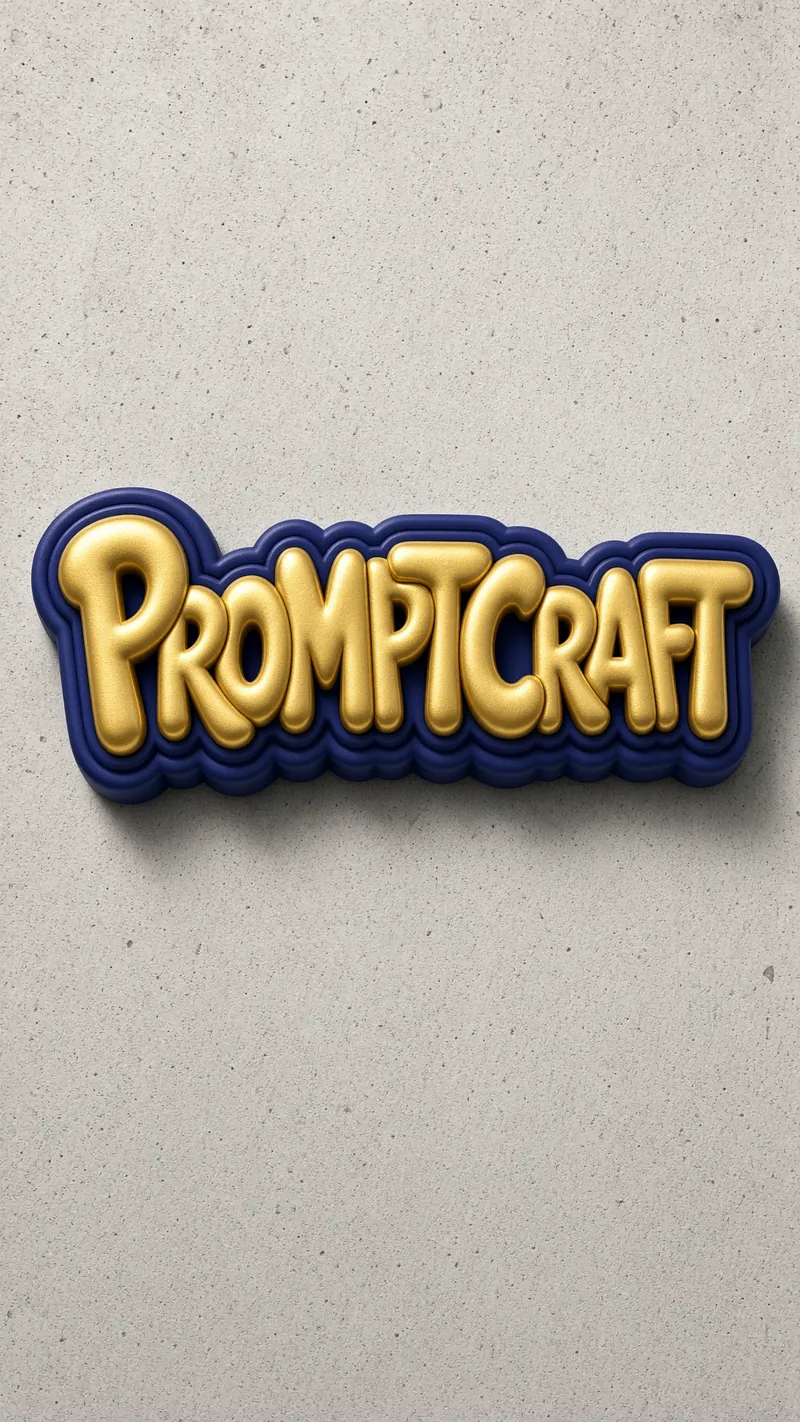 Logo Gold Indigo Graffiti Bubble 3D Type