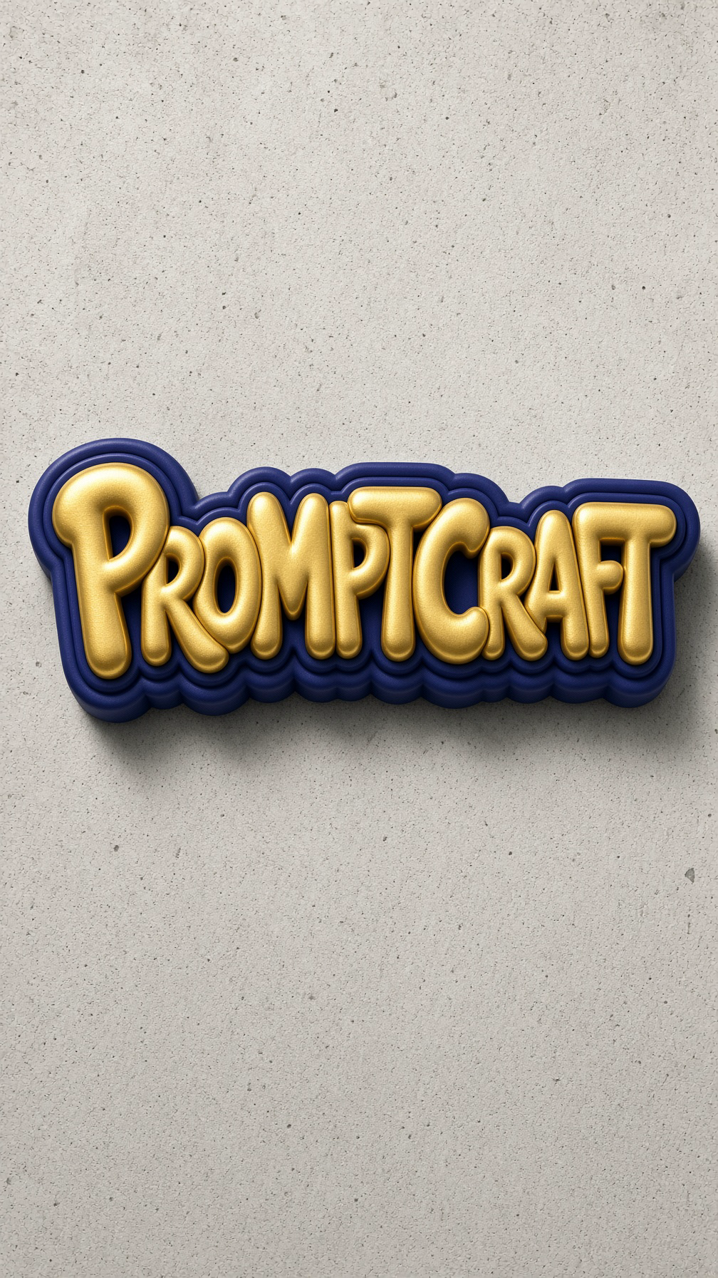 Logo Gold Indigo Graffiti Bubble 3D Type