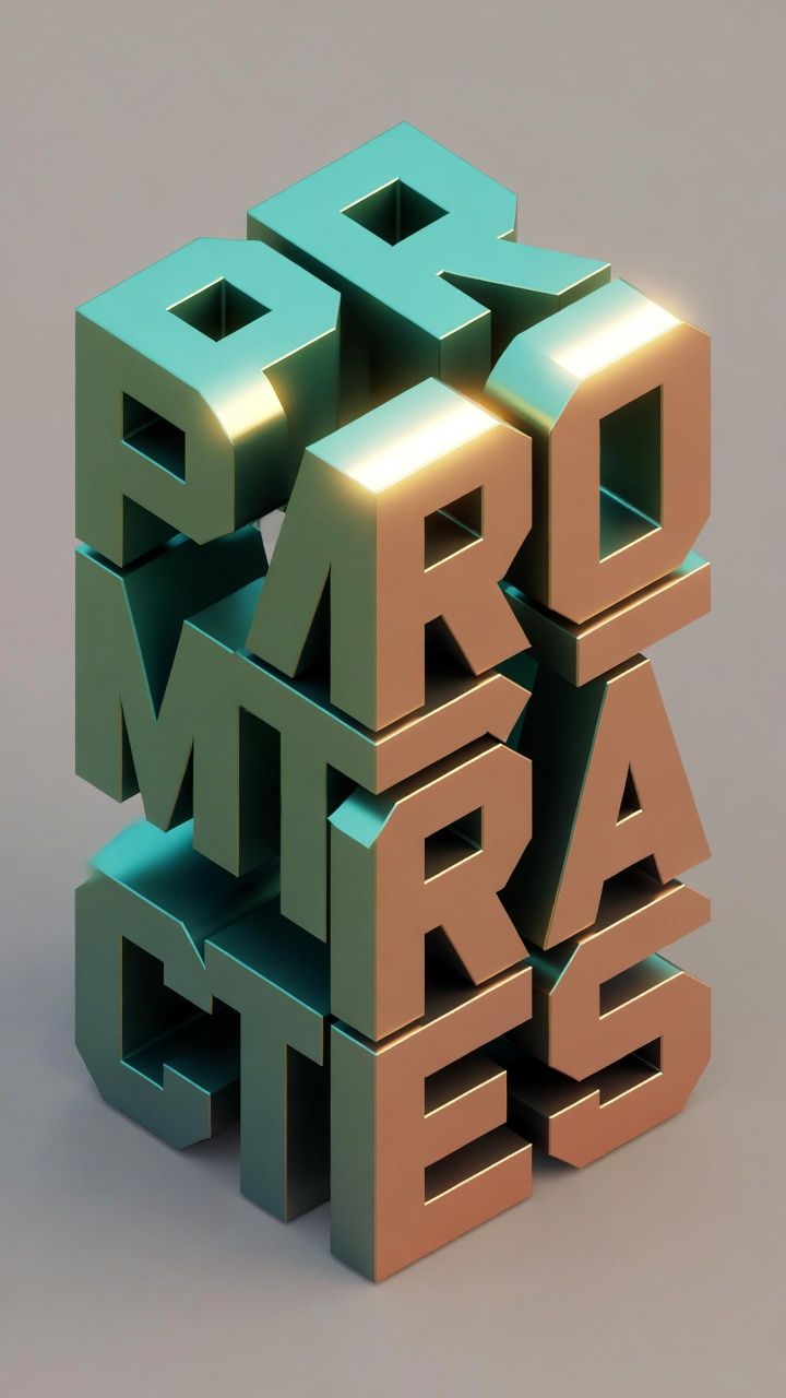 Logo Jade Amber Cube Stack Poster