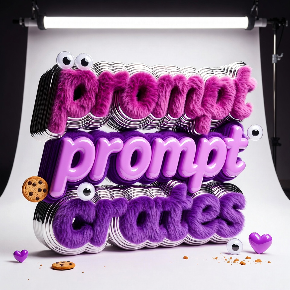 Logo Magenta Fur Chrome Cookie Stack