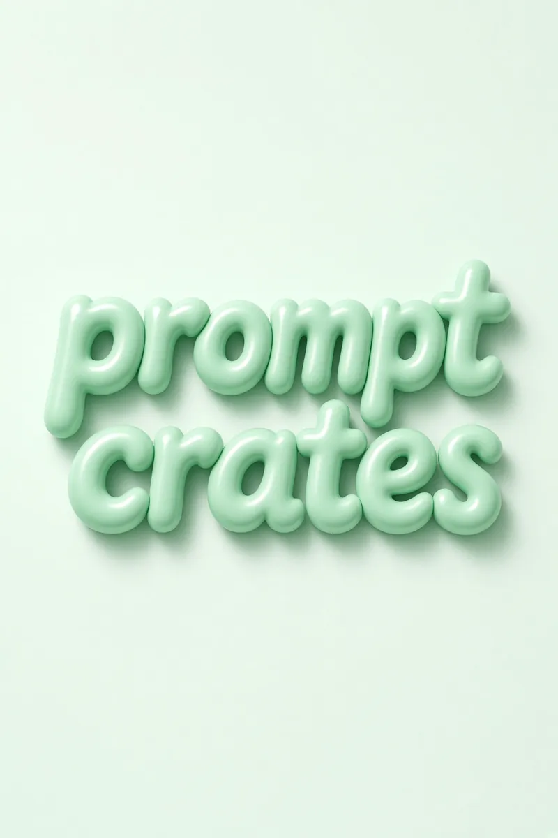 Logo Mint Inflated Balloon 3D Type