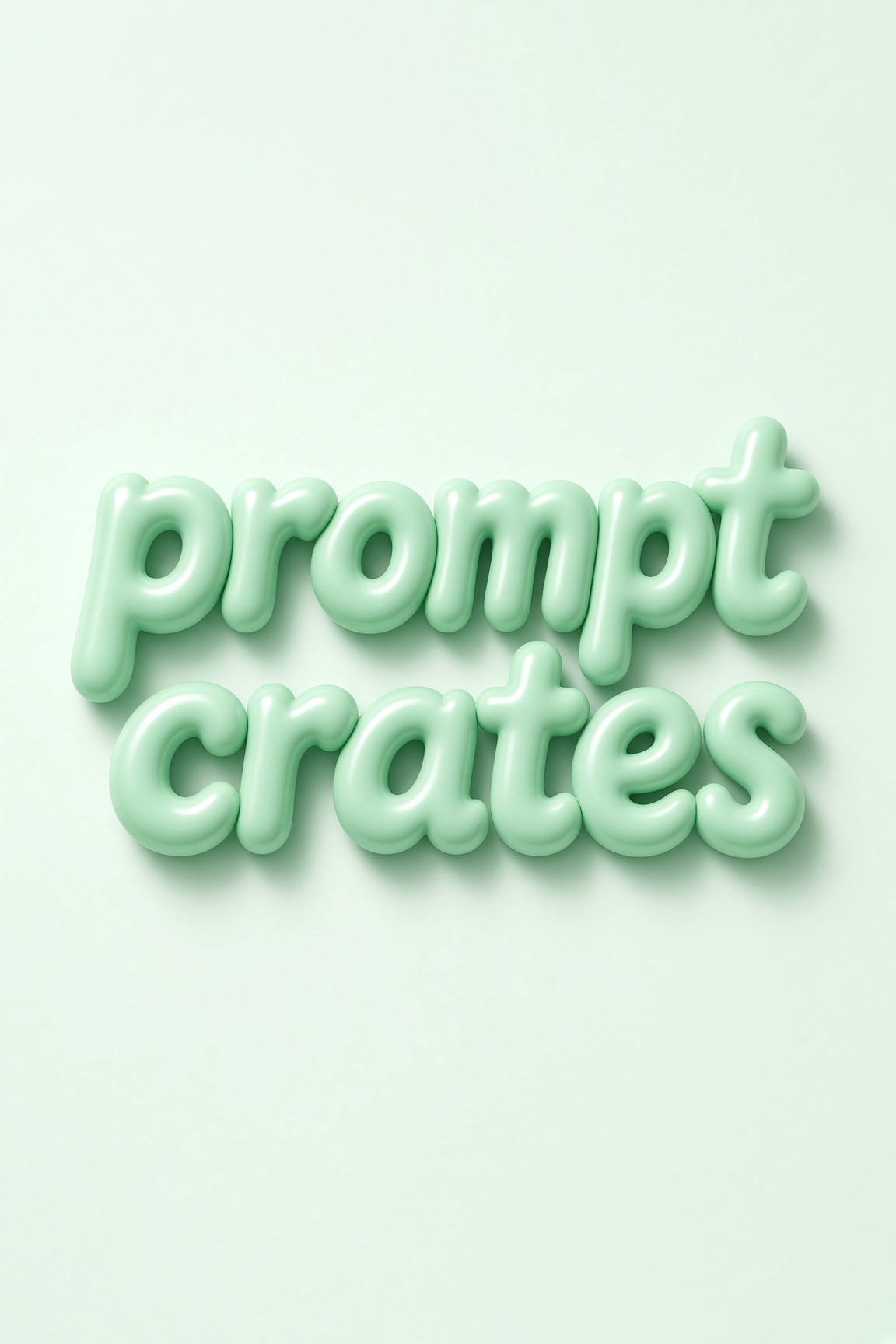 Logo Mint Inflated Balloon 3D Type