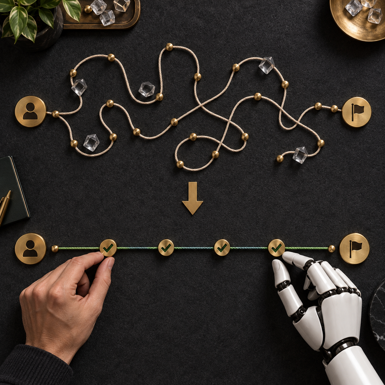 Human-Agent Timeline Social Graphic