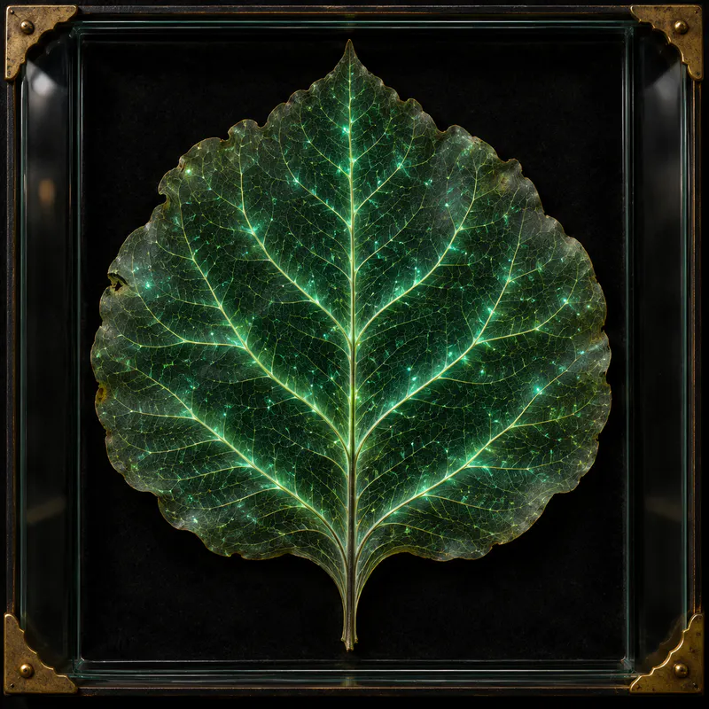 Luminous Leaf Data Sensor Poster