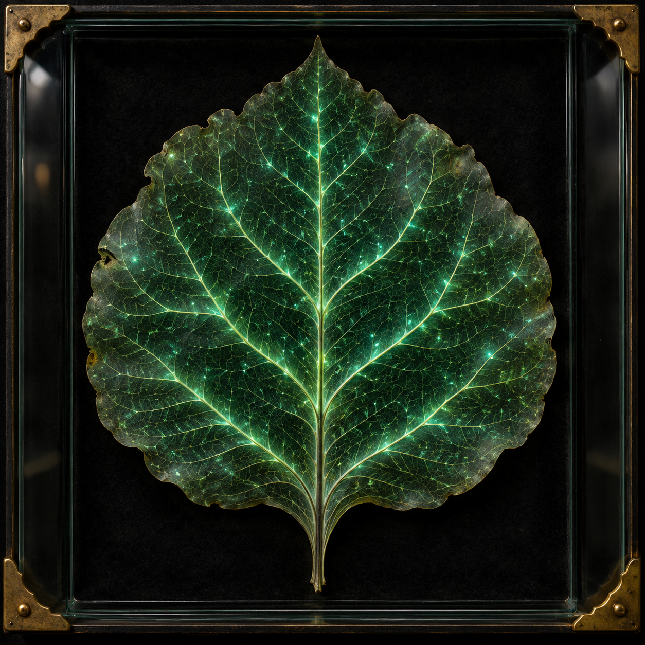 Luminous Leaf Data Sensor Poster