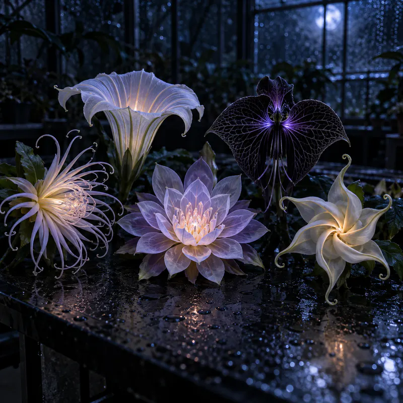 Nocturnal Information Flower Poster