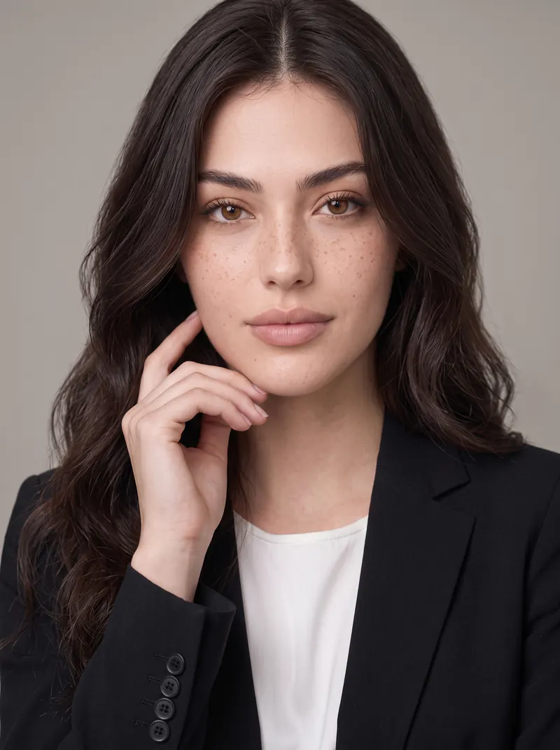 Formal Women Close-Up Portrait Studio - AI Prompt