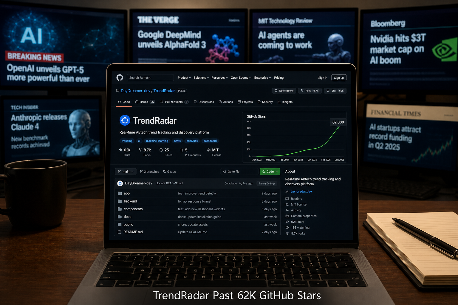 TrendRadar Surges Past 62K GitHub Stars