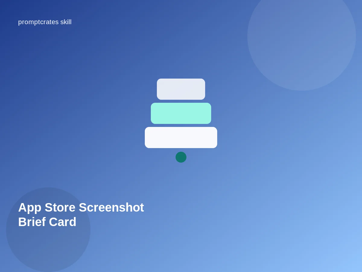 App Store Screenshot Brief Card
