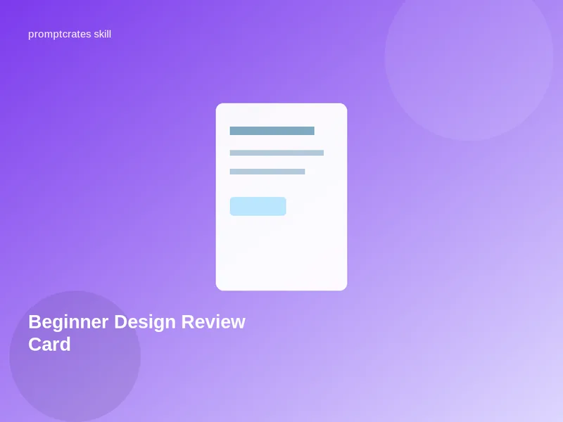 Beginner Design Review Card