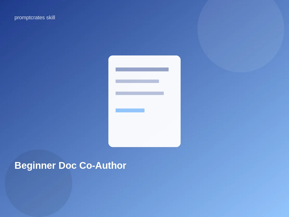 Beginner Doc Co-Author