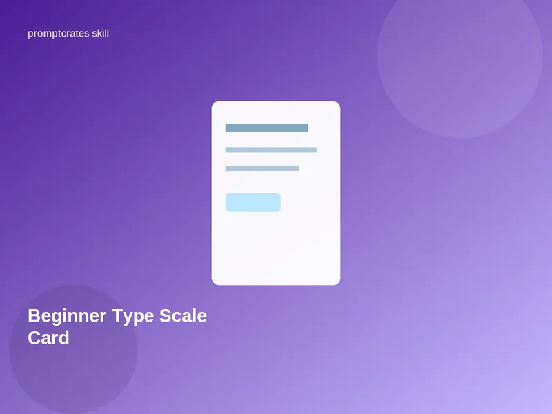 Beginner Type Scale Card