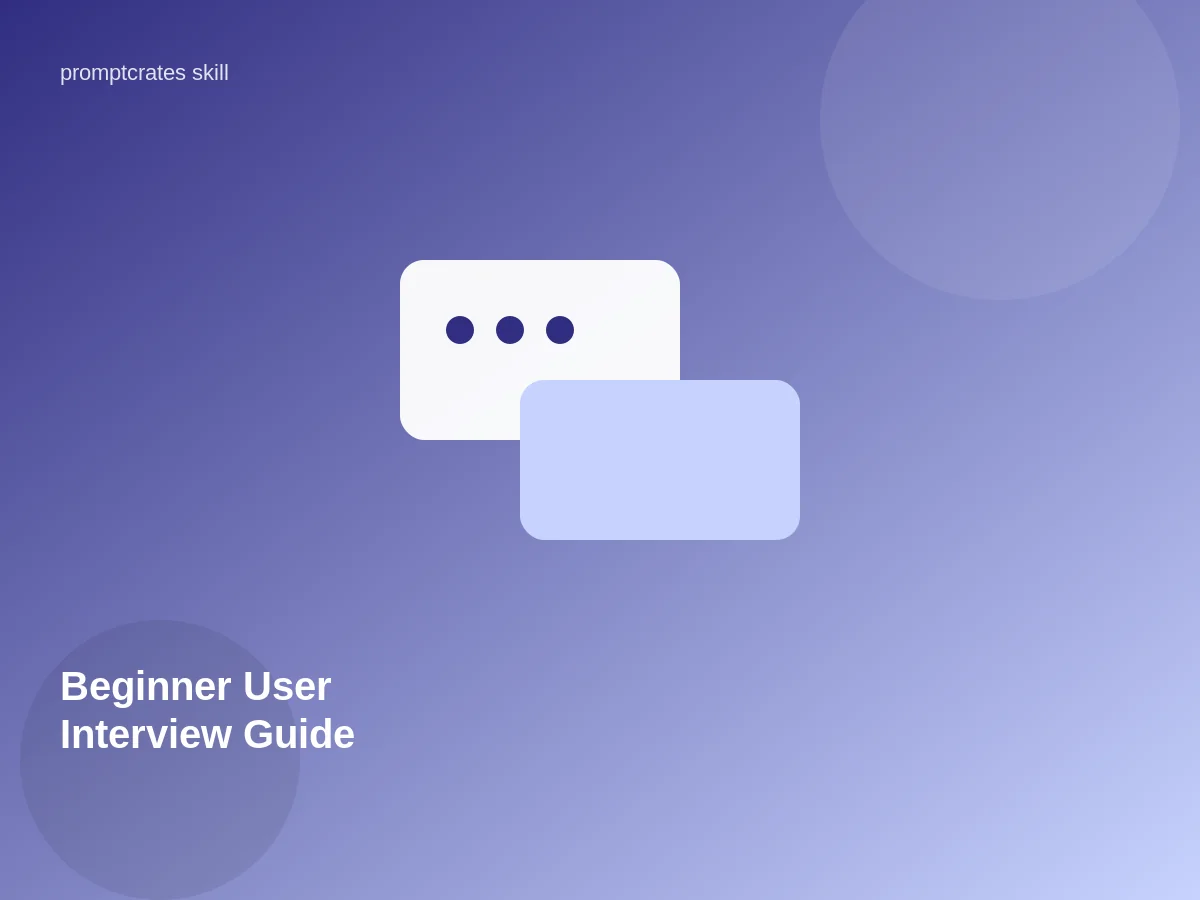 Beginner User Interview Guide