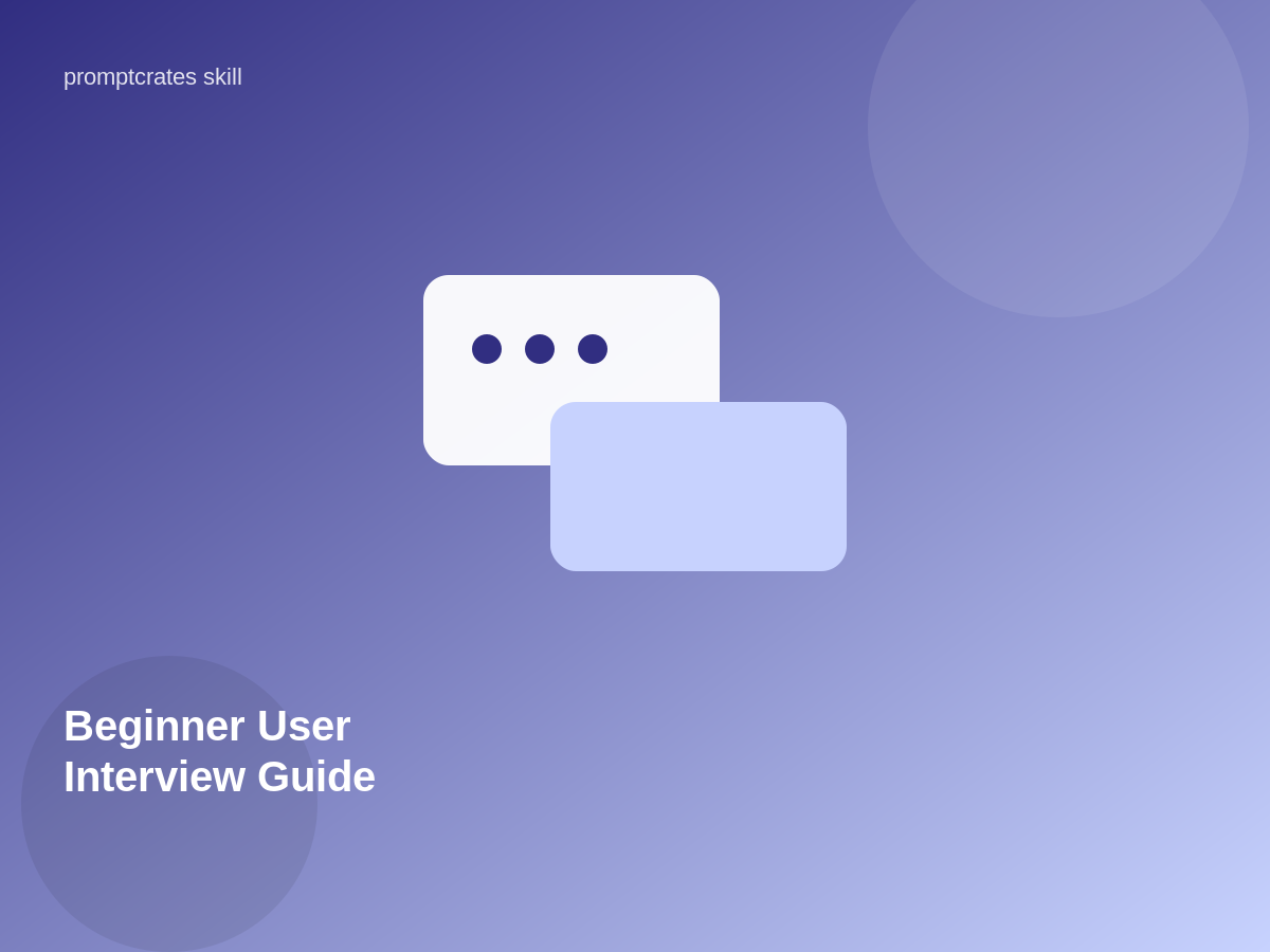 Beginner User Interview Guide