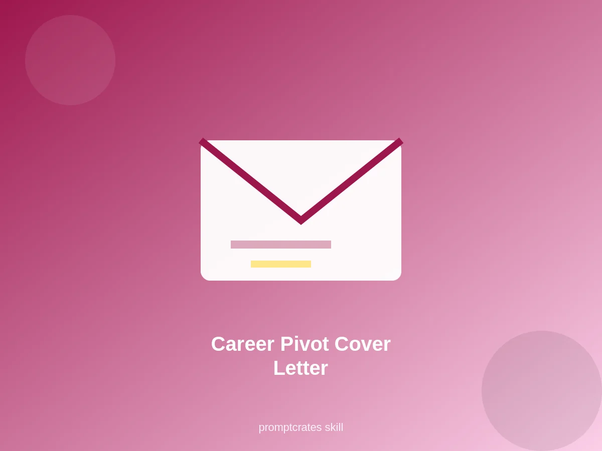Career Pivot Cover Letter