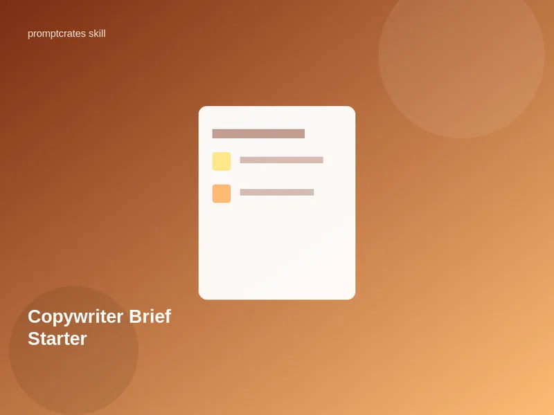 Copywriter Brief Starter